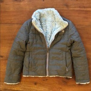 Girls North Face Reversible Jacket YXS
